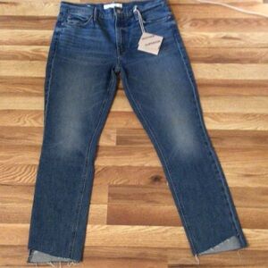 MOTHER Cropped Ankle Jeans in Washed Blue